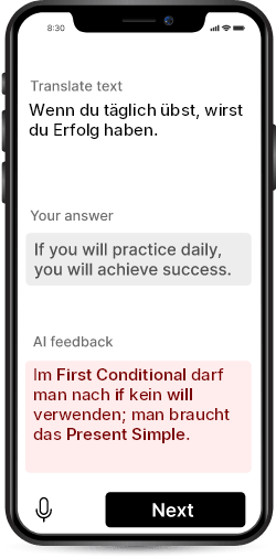 English grammar trainer