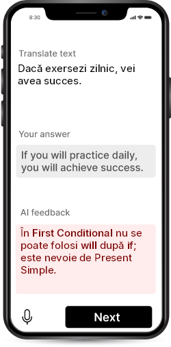 Antrenor de gramatică engleză