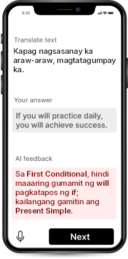 English grammar trainer